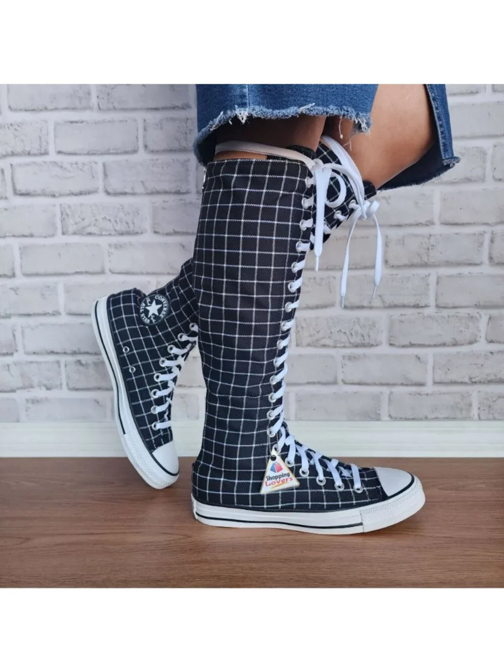 ⭐Converse Chuck Taylor All Star XXHi Plaid 6.5 Mens Boots Sneaker Black A13019C⭐